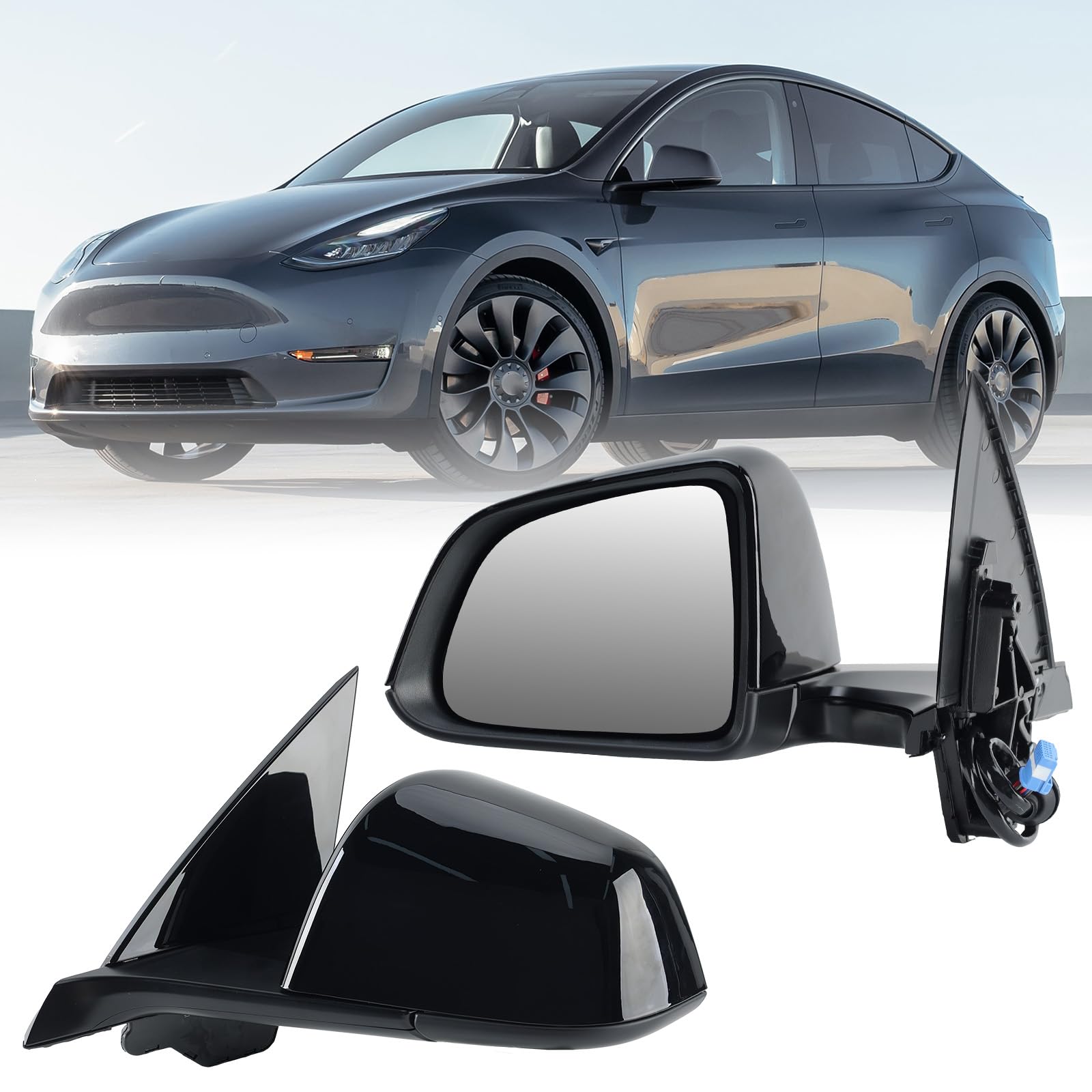 Левое боковое зеркало на Tesla Model Y  